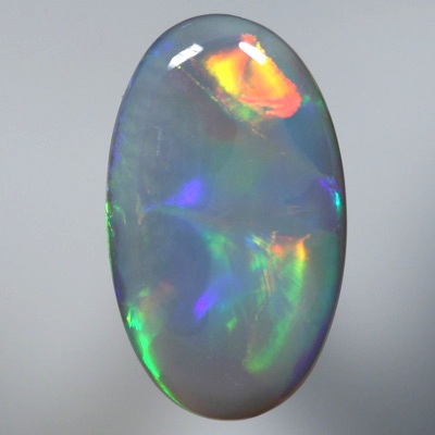 SOLID SEMI BLACK OPAL Neon orange to neon gold contrasted by violet